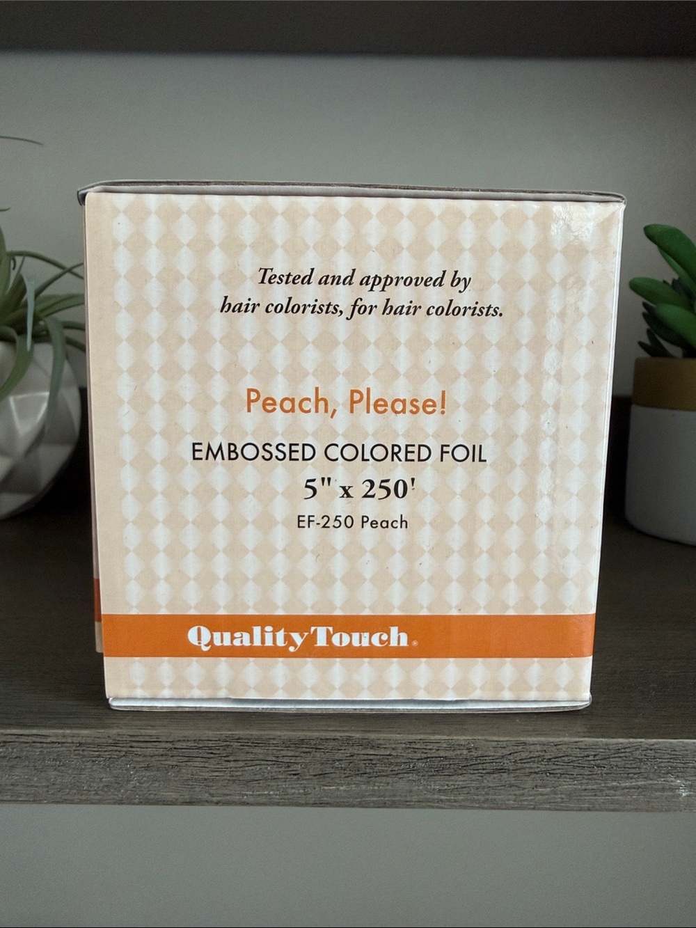 Quality Touch Peach Embossed Colored Foil - 'Peach, Please!'